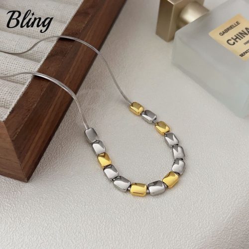 Trendy block S925 necklace