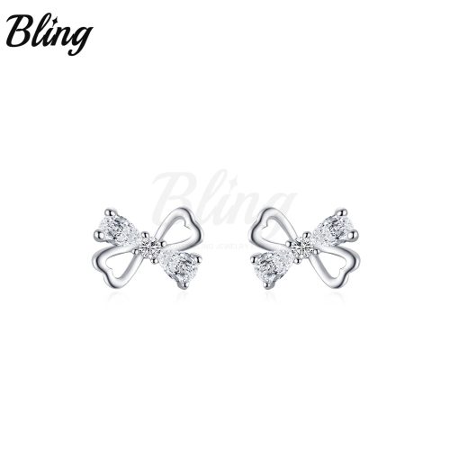 925 silver bow earrings